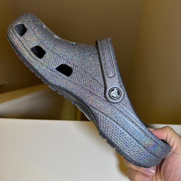 CROCS - Glitter Clogs, Black, Men’s Size 12 - Picture 14 of 14